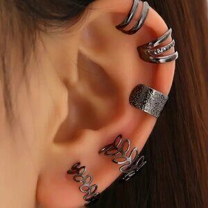 Ear Cuffs,5 PCS Adjustable No Piercing Minimalist dainty Ear Cuff Wrap Earring